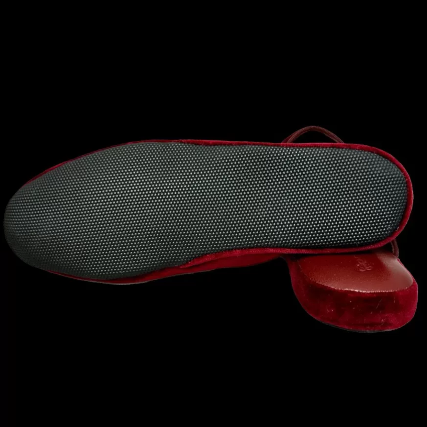 Uomo CAMARRI CALZATURE Scarpe Uomo | Ciabatta / Scendiletto In Velluto Bordeaux Con Iniziali Personalizzate