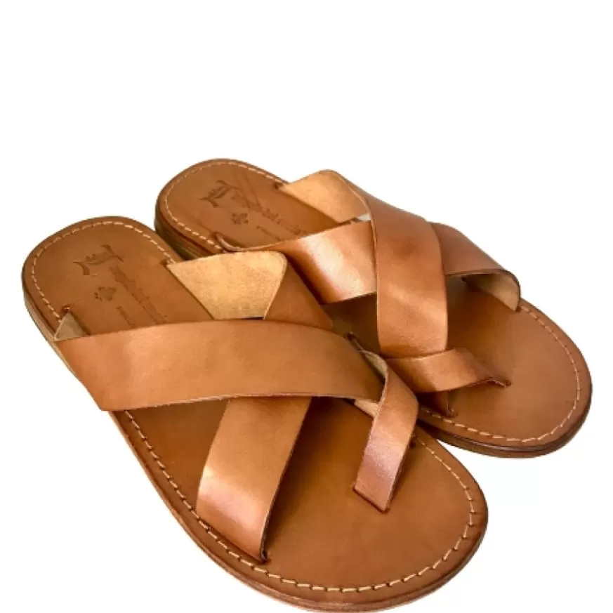 Uomo CAMARRI CALZATURE Scarpe Uomo | Ciabatta Artigianale In Pelle Cuoio Mod.C14