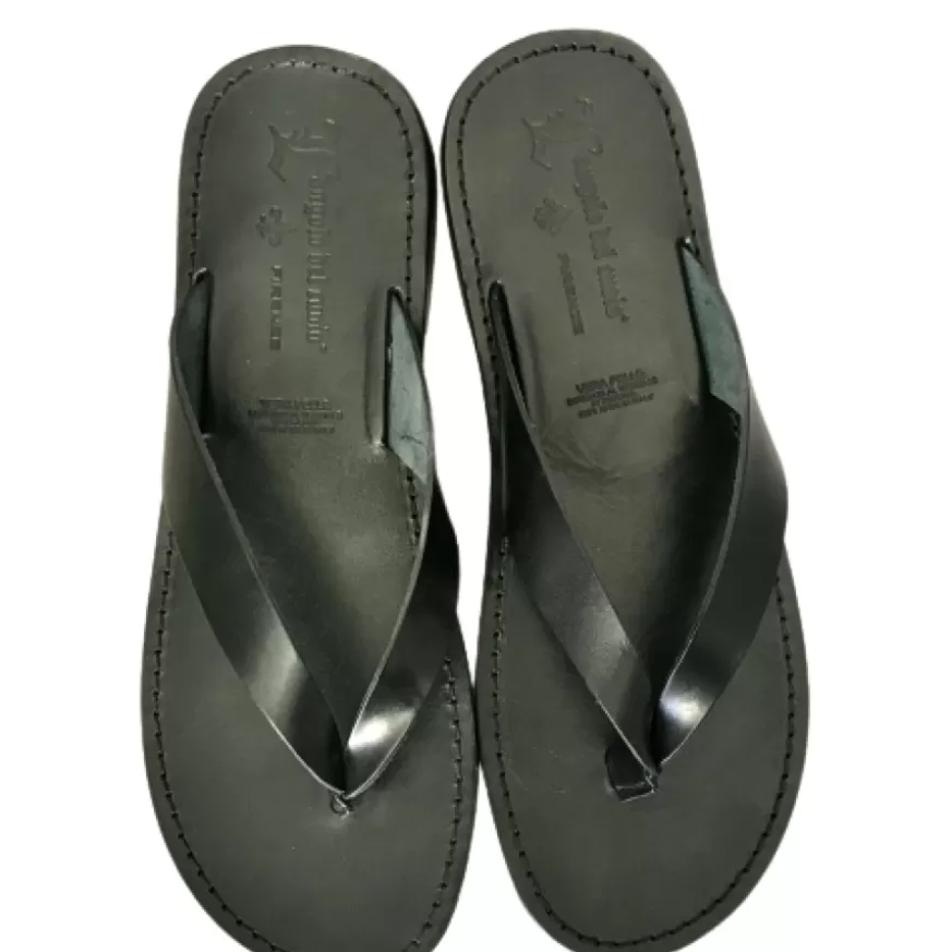 Uomo CAMARRI CALZATURE Scarpe Uomo | Ciabatta Artigianale In Pelle Nera Mod.C/7033