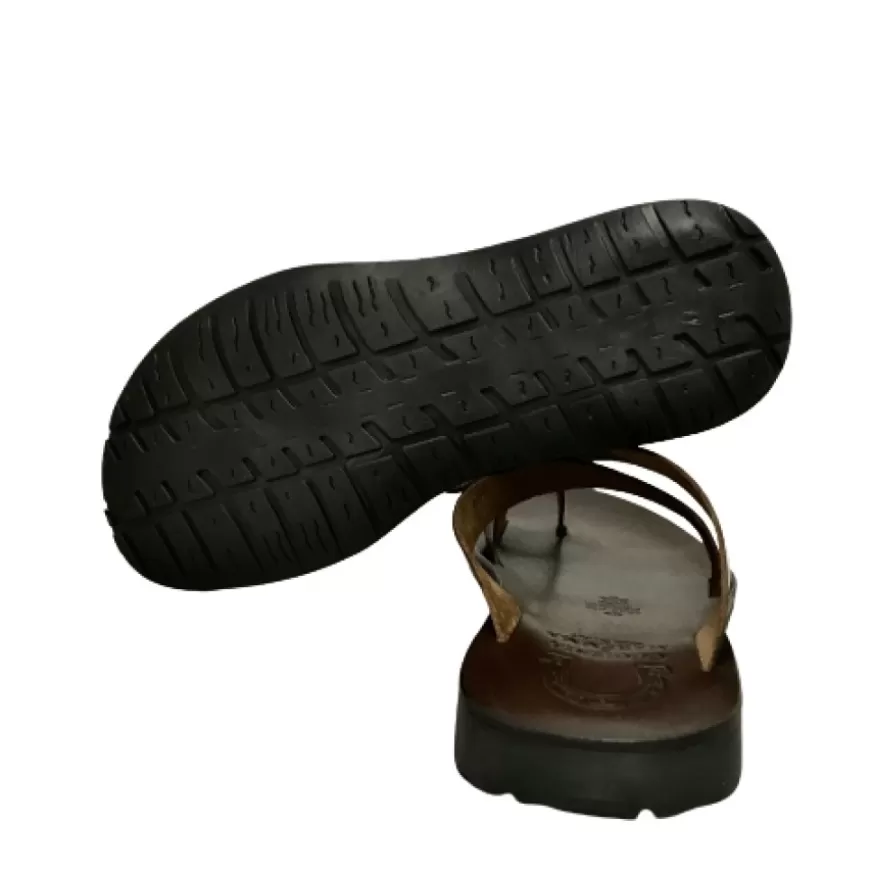 Uomo CAMARRI CALZATURE Scarpe Uomo | Ciabatta Artigianale In Pelle Testa Di Moro Mod.533