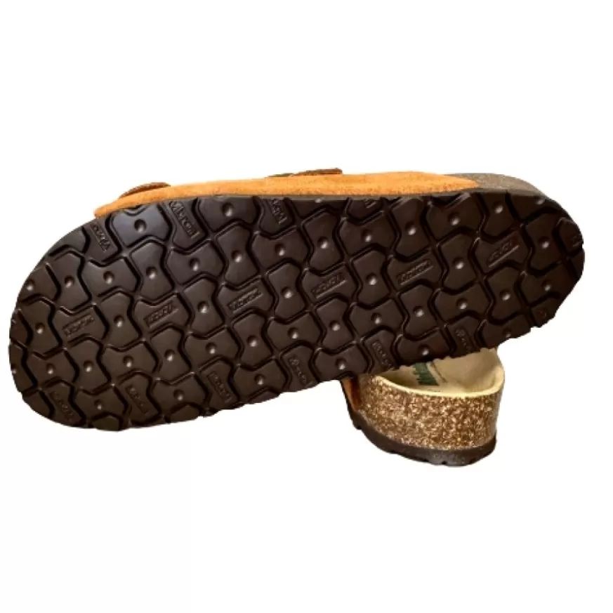 Uomo CAMARRI CALZATURE Scarpe Uomo | Ciabatta Bionatura Scamosciata Brandy Vibram