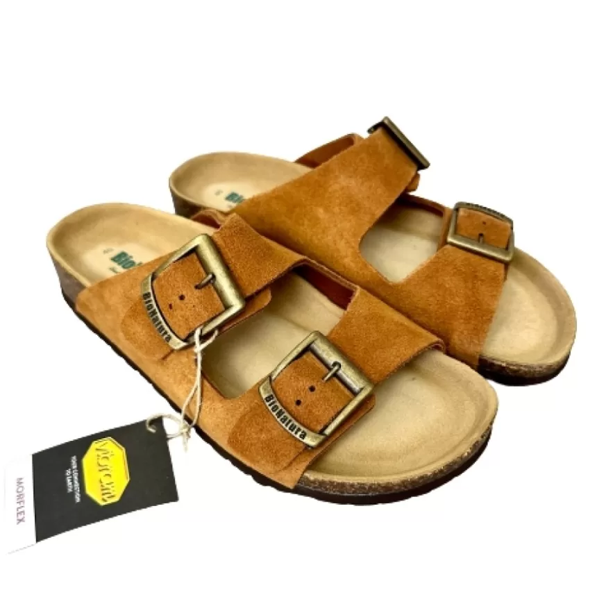 Uomo CAMARRI CALZATURE Scarpe Uomo | Ciabatta Bionatura Scamosciata Brandy Vibram