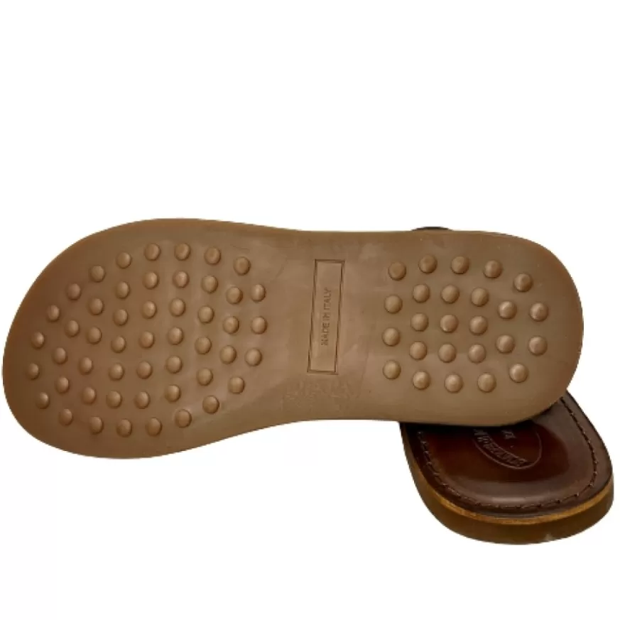 Uomo CAMARRI CALZATURE Scarpe Uomo | Ciabatta In Pelle Testa Di Moro Mod.7046