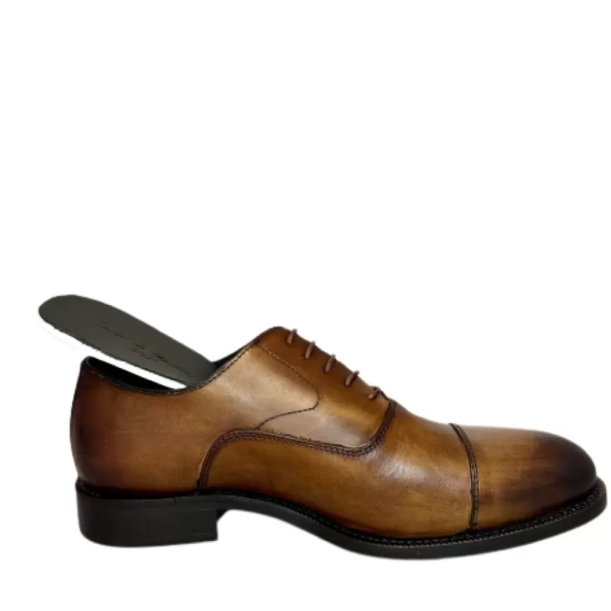 Uomo CAMARRI CALZATURE Scarpe Uomo | Francesina Sfumata A Mano Marrone Cucita Blake