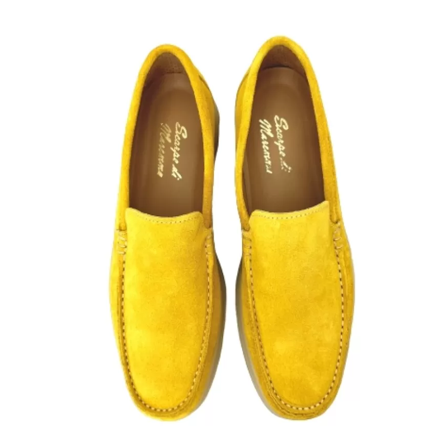 Uomo CAMARRI CALZATURE Scarpe Uomo | Mocassino Artigianale In Nabuk Color Ocra