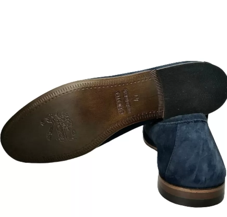 Uomo CAMARRI CALZATURE Scarpe Uomo | Mocassino Estivo In Camoscio Blu