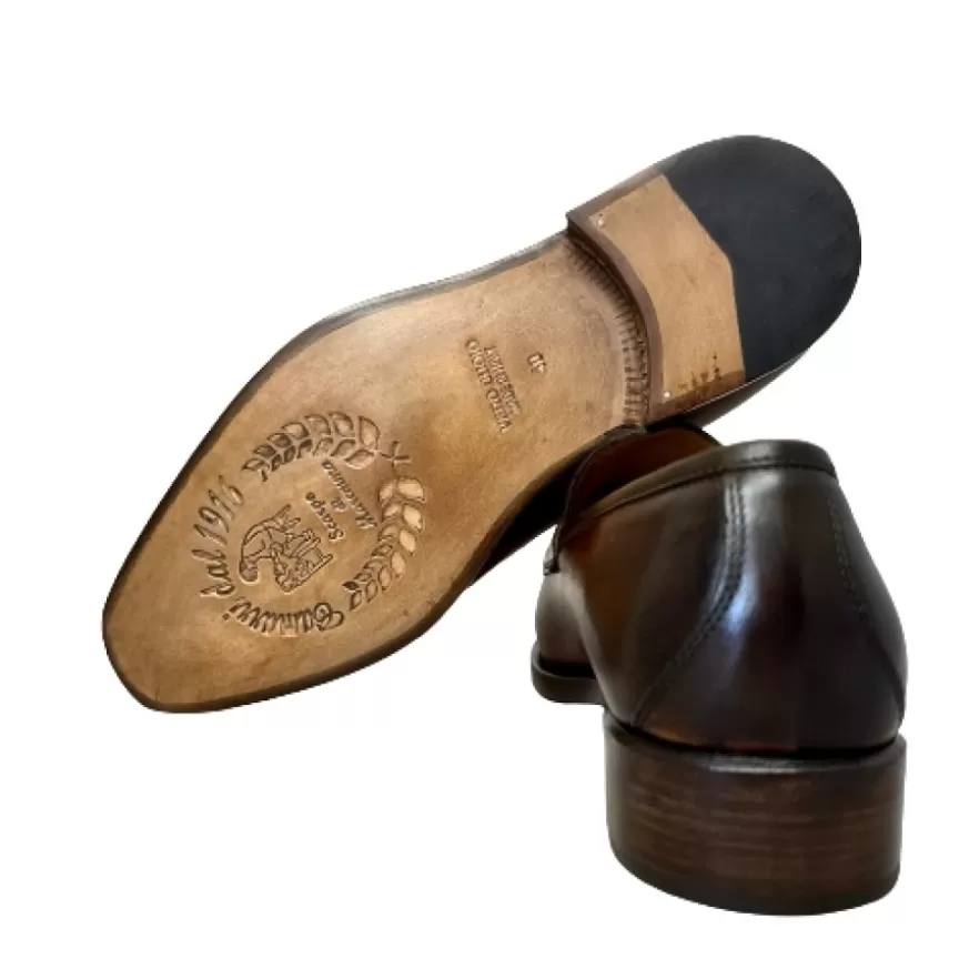 Uomo CAMARRI CALZATURE Scarpe Uomo | Mocassino Mod. College Spazzolato Marrone – Luxury Collection