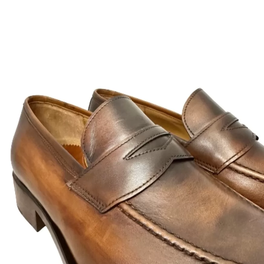 Uomo CAMARRI CALZATURE Scarpe Uomo | Mocassino Mod. College Spazzolato Marrone – Luxury Collection