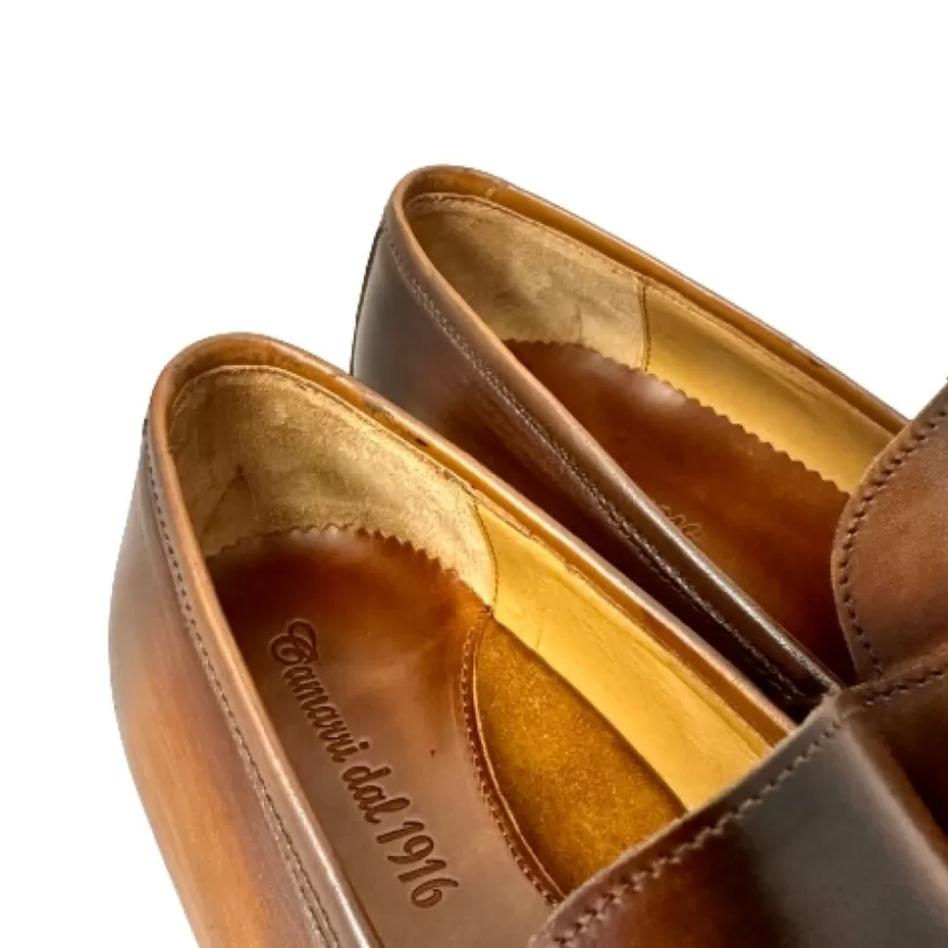 Uomo CAMARRI CALZATURE Scarpe Uomo | Mocassino Mod. College Spazzolato Marrone – Luxury Collection