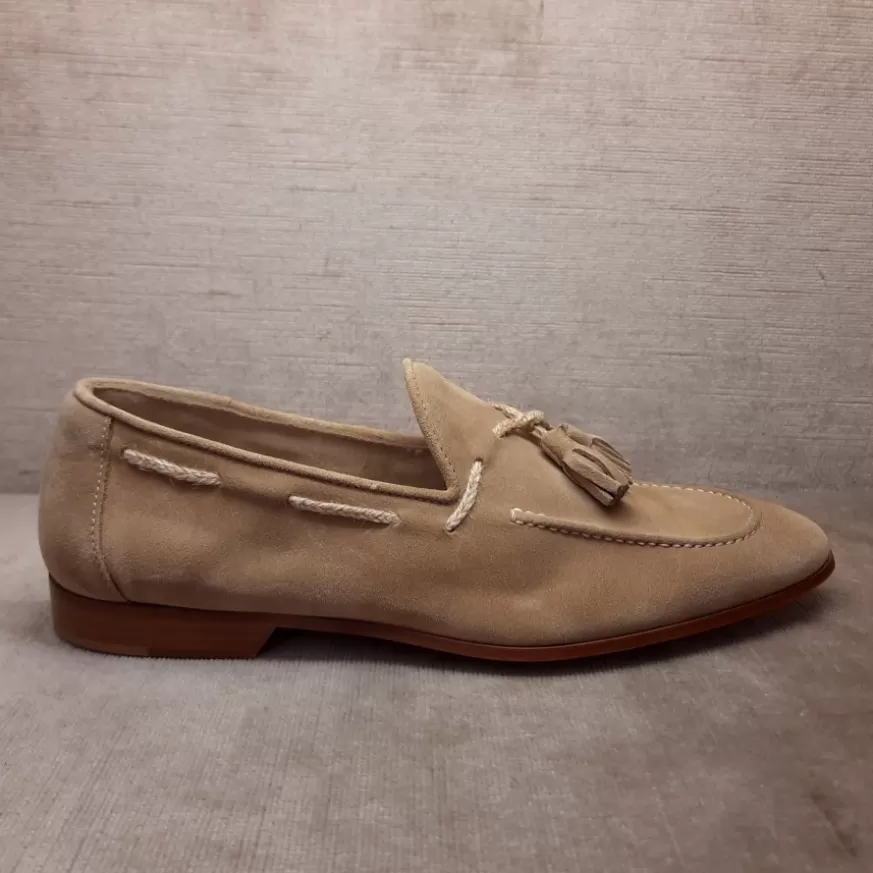 Uomo CAMARRI CALZATURE Scarpe Uomo | Mocassino Scamosciato Beige