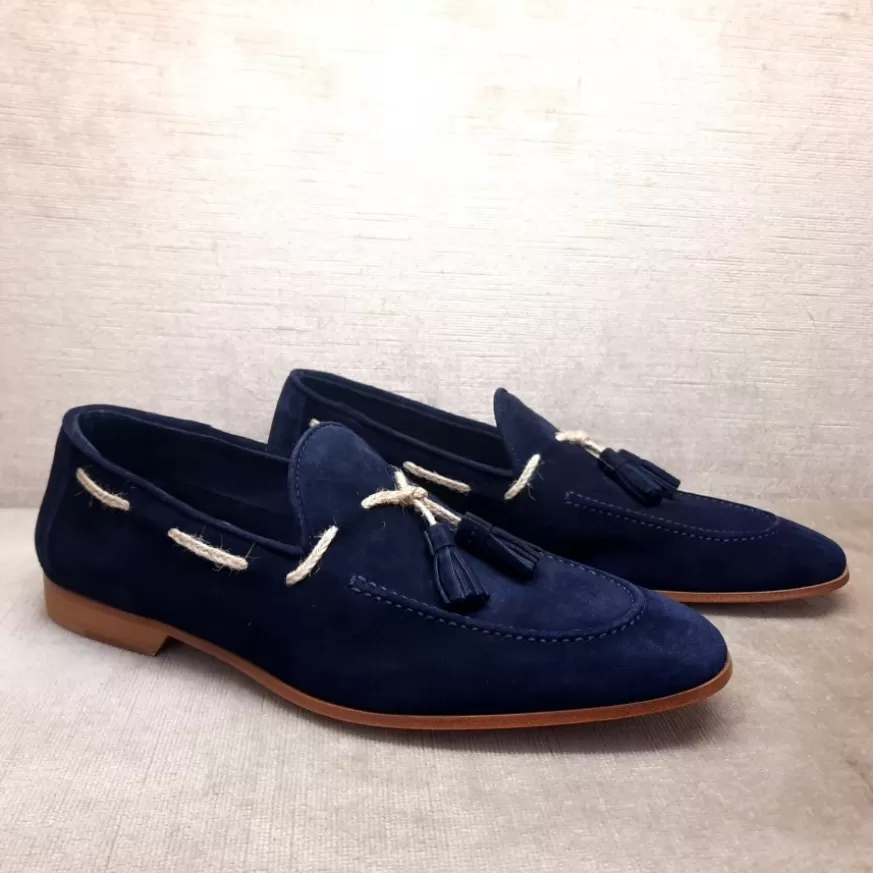 Uomo CAMARRI CALZATURE Scarpe Uomo | Mocassino Scamosciato Blu