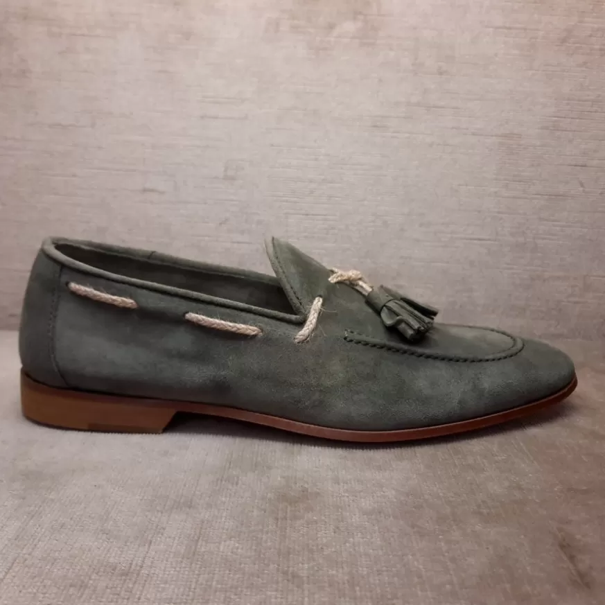 Uomo CAMARRI CALZATURE Scarpe Uomo | Mocassino Scamosciato Verde