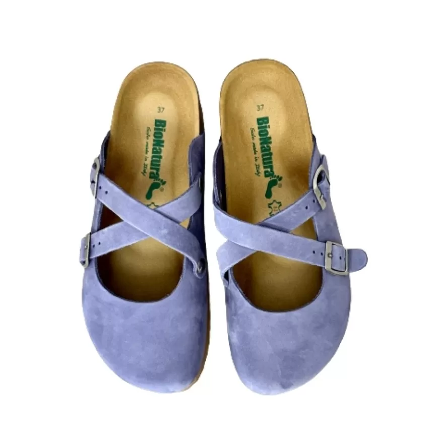 Uomo CAMARRI CALZATURE Scarpe Uomo | Sabot In Nabuk Color Glicine Bionatura