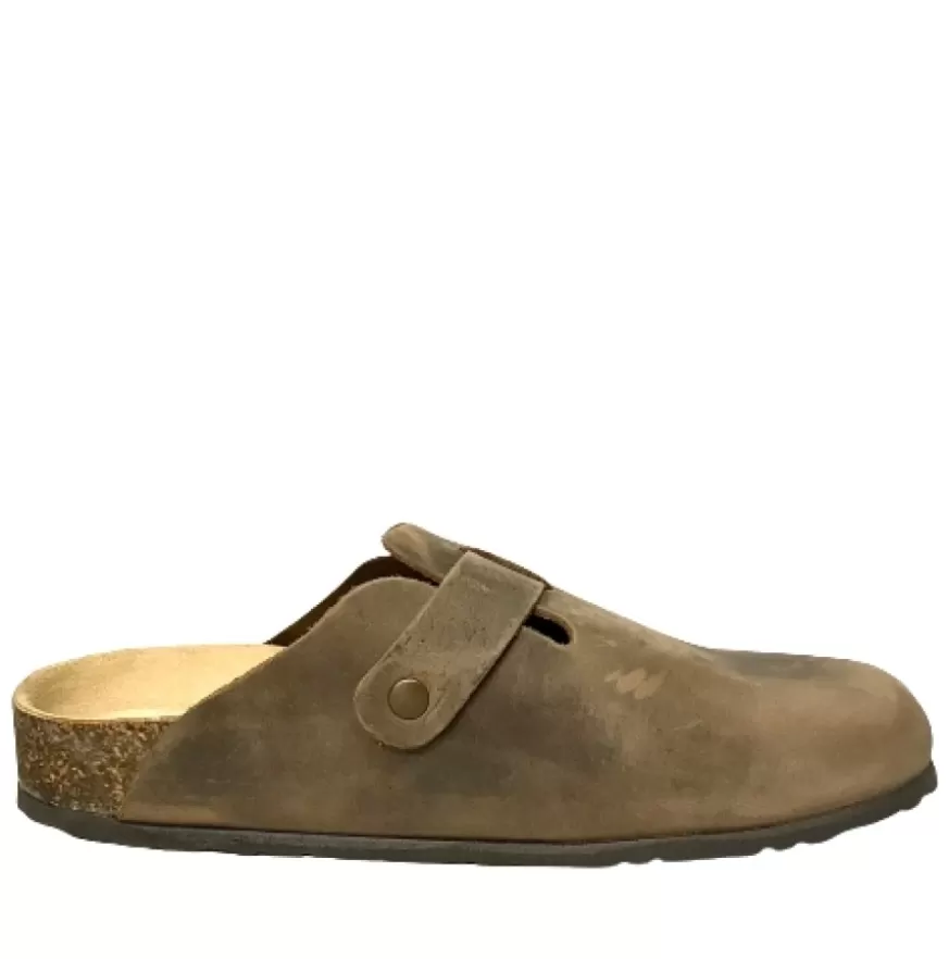 Uomo CAMARRI CALZATURE Scarpe Uomo | Sabot In Pelle Oliata Bionatura Testa Di Moro