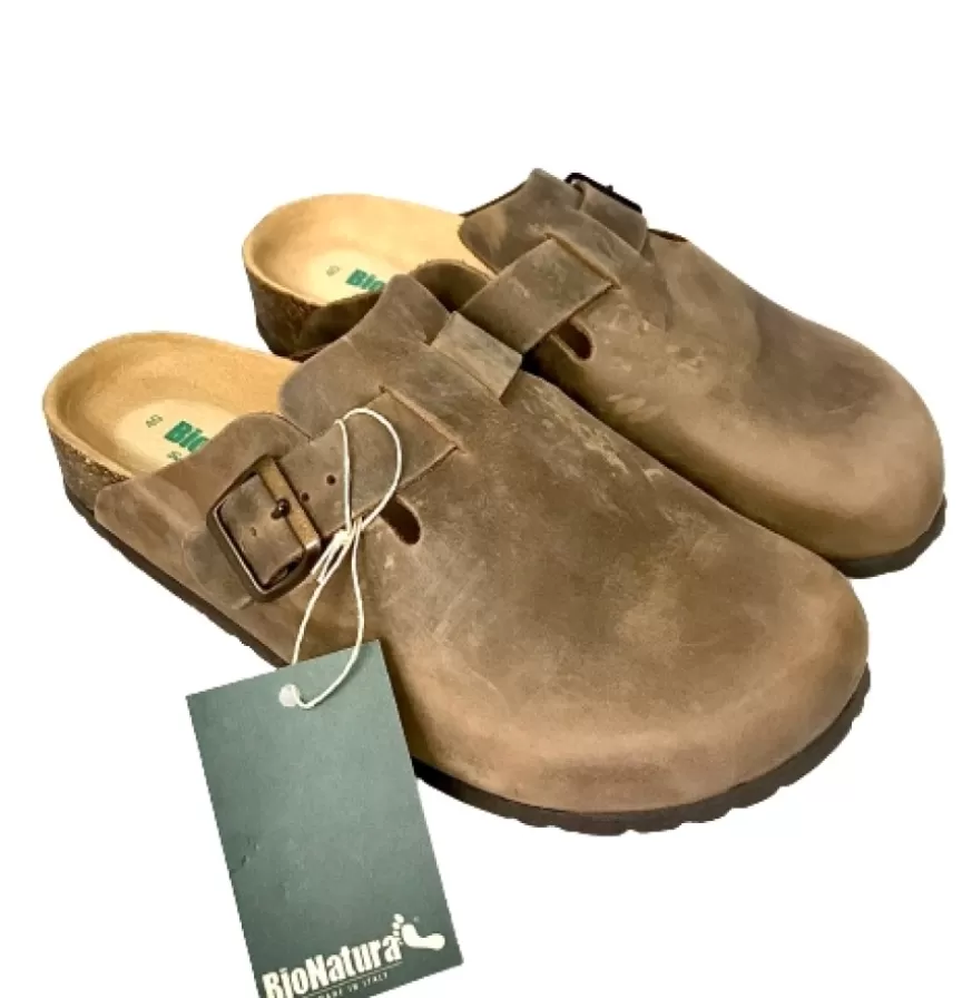 Uomo CAMARRI CALZATURE Scarpe Uomo | Sabot In Pelle Oliata Bionatura Testa Di Moro