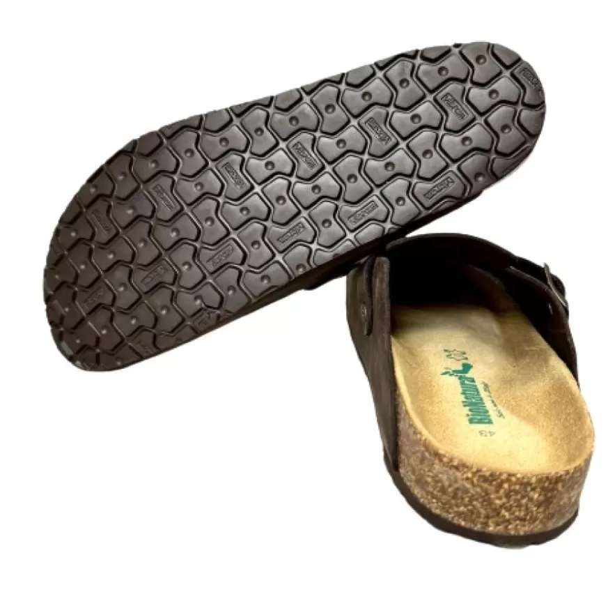 Uomo CAMARRI CALZATURE Scarpe Uomo | Sabot In Pelle Oliata Bionatura Testa Di Moro Vibram