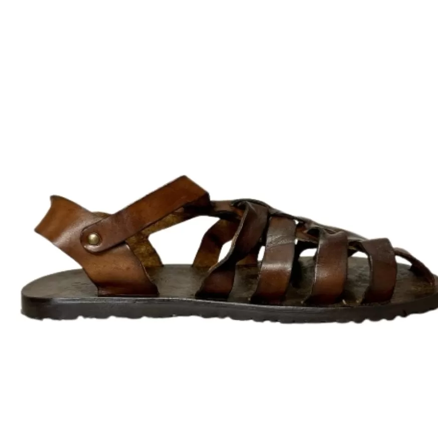 Uomo CAMARRI CALZATURE Scarpe Uomo | Sandalo In Vacchetta Strizzata T. Di Moro M5047