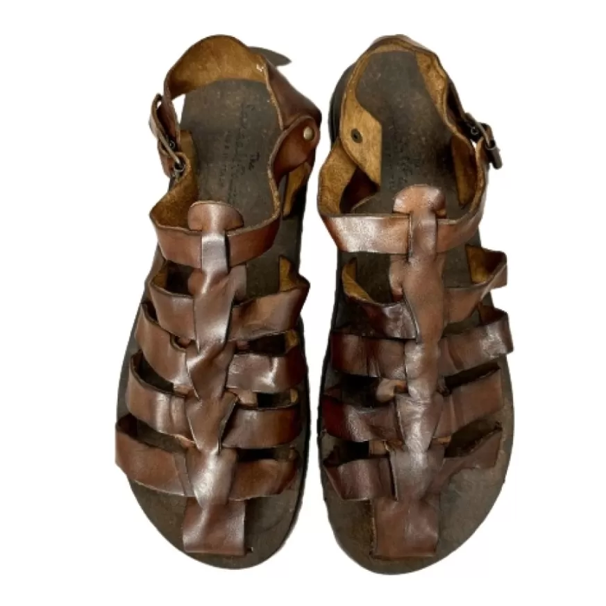 Uomo CAMARRI CALZATURE Scarpe Uomo | Sandalo In Vacchetta Strizzata T. Di Moro M5047