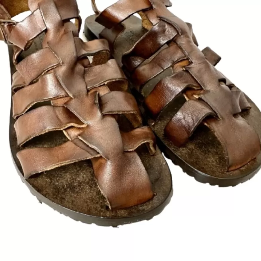 Uomo CAMARRI CALZATURE Scarpe Uomo | Sandalo In Vacchetta Strizzata T. Di Moro M5047