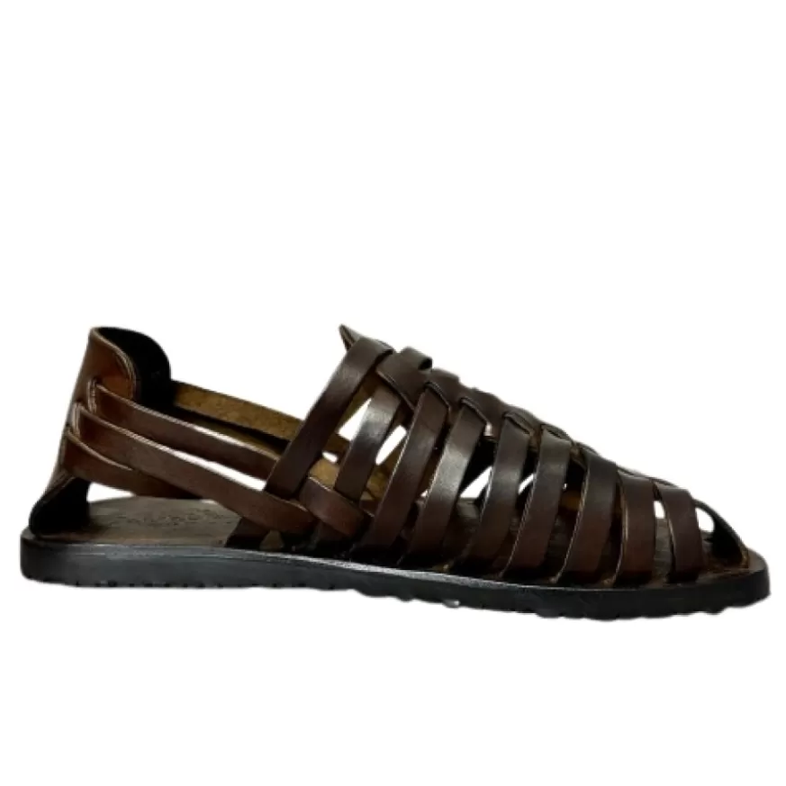 Uomo CAMARRI CALZATURE Scarpe Uomo | Sandalo In Vacchetta T. Di Moro M6579