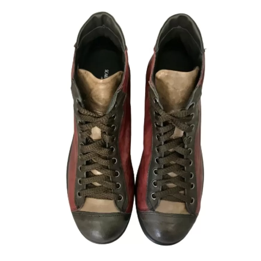 Uomo CAMARRI CALZATURE Scarpe Uomo | Scarponcino Bordeaux/Taupe/T. Di Moro