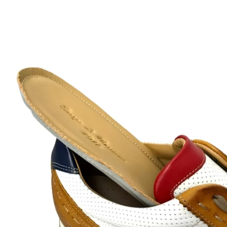 Uomo CAMARRI CALZATURE Scarpe Uomo | Sneakers Bassa Artigianale In Pelle Bianca