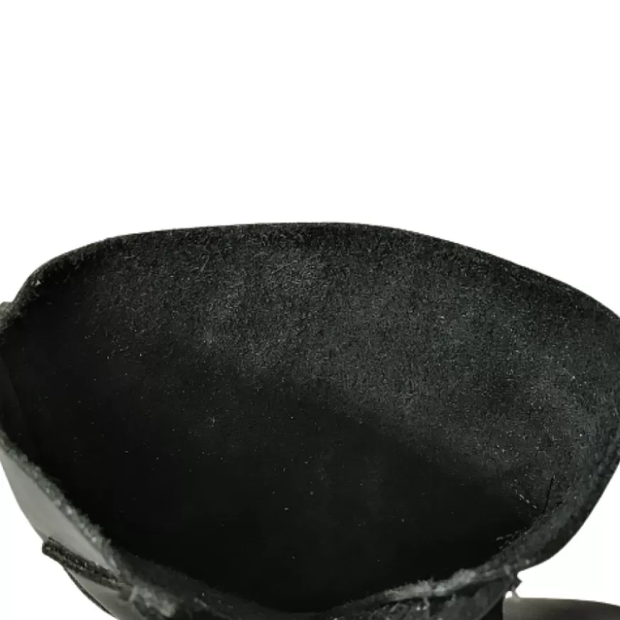 Uomo CAMARRI CALZATURE Scarpe Uomo | Stivale Artigianale Nero In Pelle Ingrassata Con Fibbie