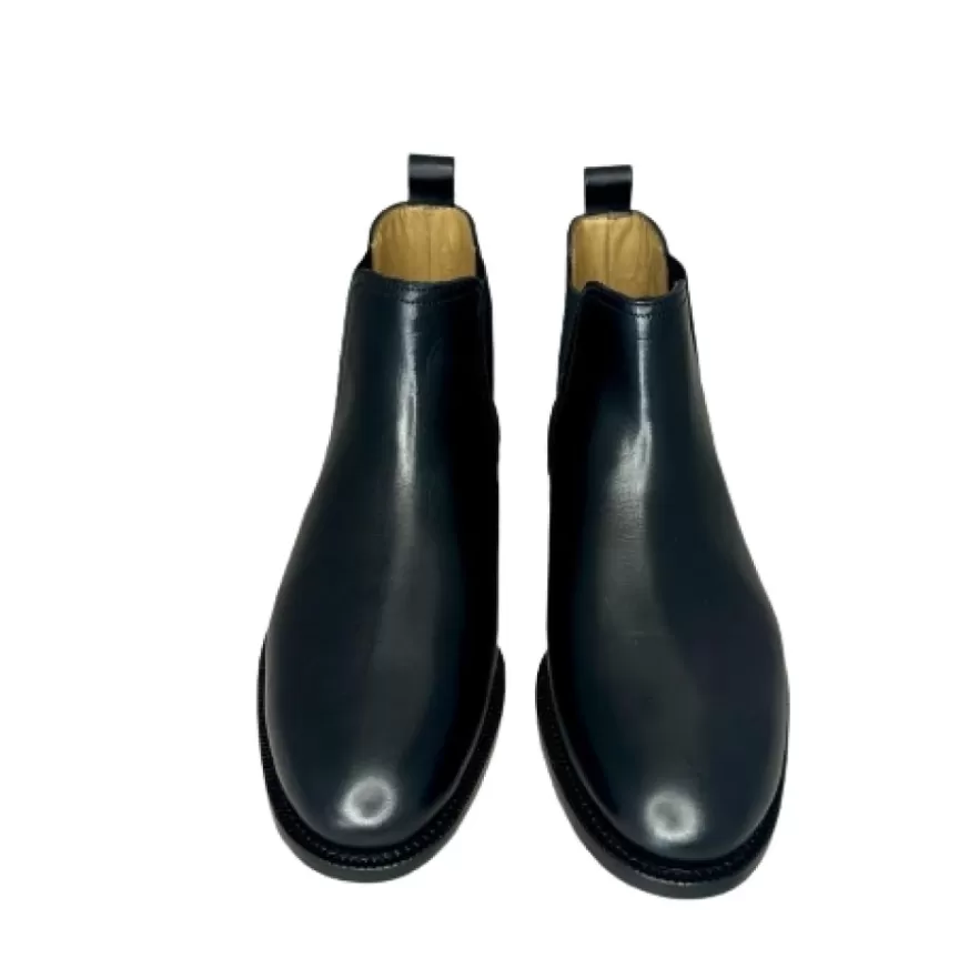 Uomo CAMARRI CALZATURE Scarpe Uomo | Stivaletto Beatles Artigianale Nero Cucito Blake