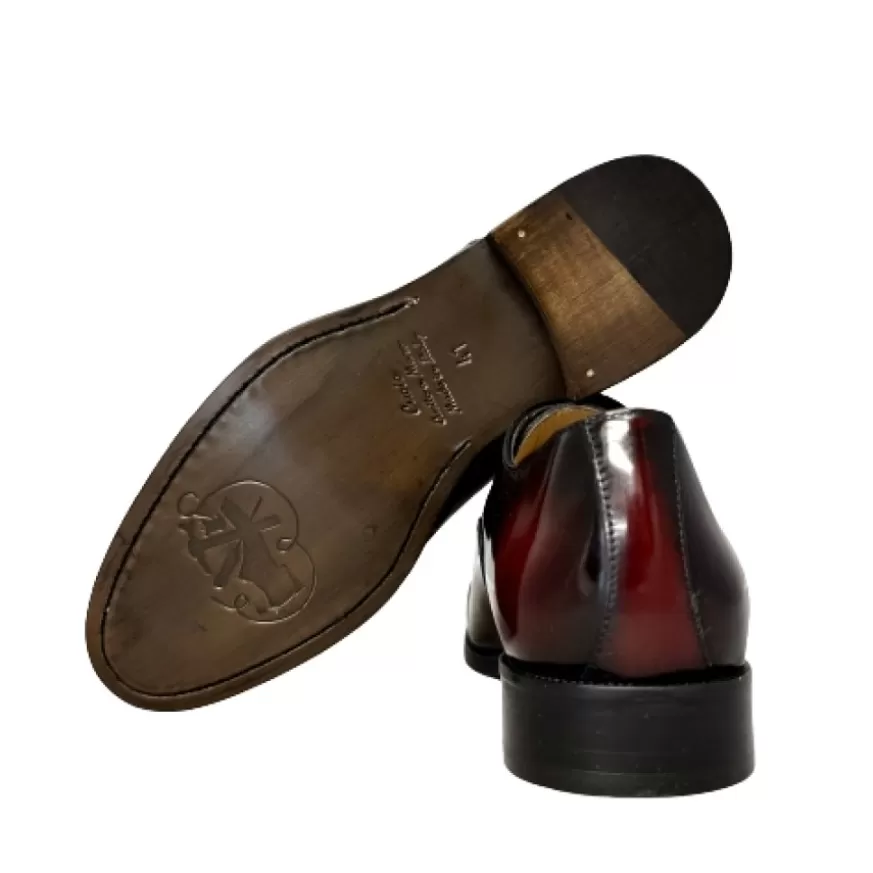 Uomo CAMARRI CALZATURE Scarpe Uomo | Stringata Abrasivata Bordeaux Con Spunterbo Cucita Blake