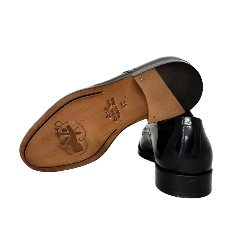 Uomo CAMARRI CALZATURE Scarpe Uomo | Stringata Artigianale Abrasivata Nera Cucita Blake