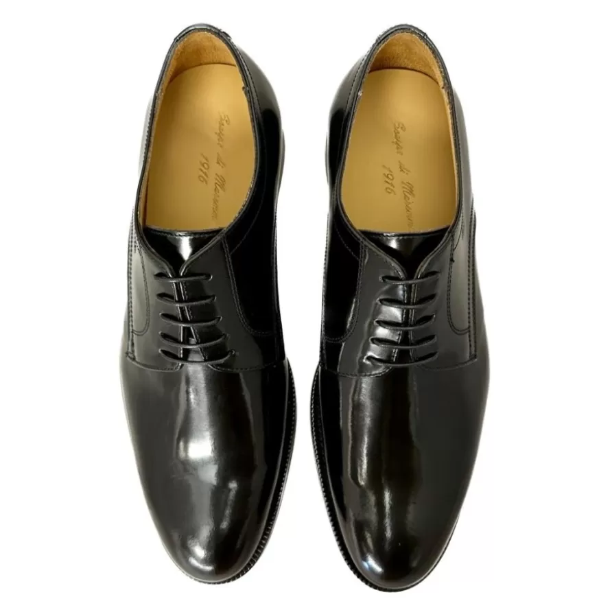 Uomo CAMARRI CALZATURE Scarpe Uomo | Stringata Artigianale Abrasivata Nera Cucita Blake