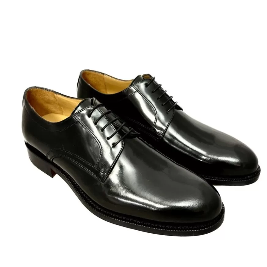 Uomo CAMARRI CALZATURE Scarpe Uomo | Stringata Artigianale Abrasivata Nera Cucita Blake