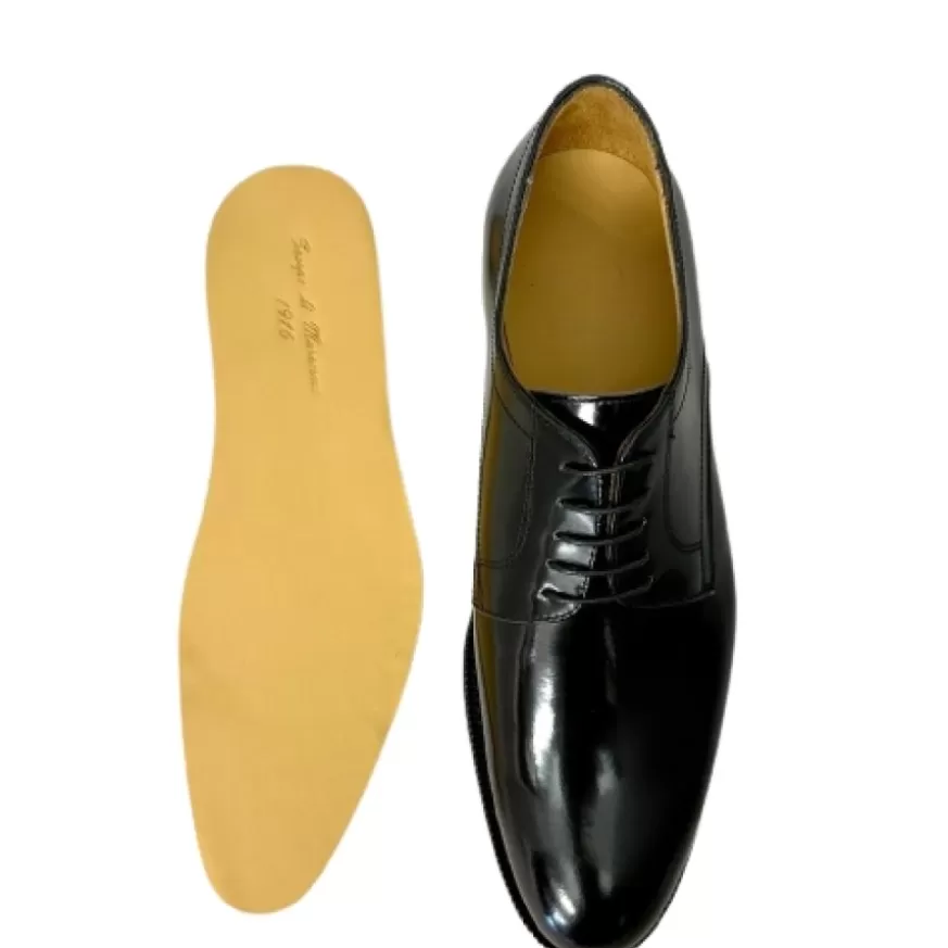 Uomo CAMARRI CALZATURE Scarpe Uomo | Stringata Artigianale Abrasivata Nera Cucita Blake