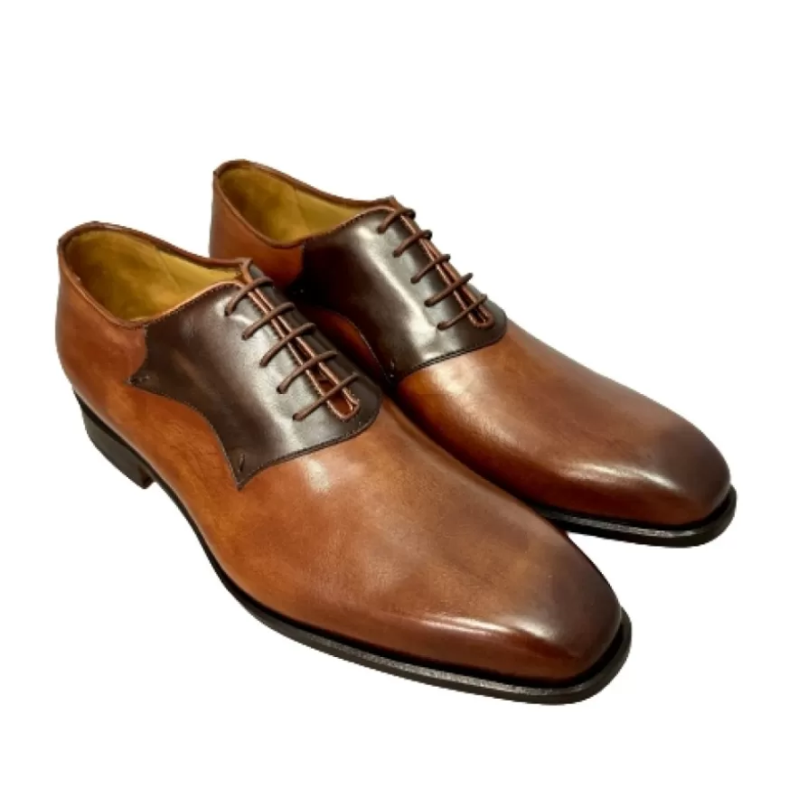 Uomo CAMARRI CALZATURE Scarpe Uomo | Stringata Artigianale Bicolore Sfumata A Mano Cucita Blake