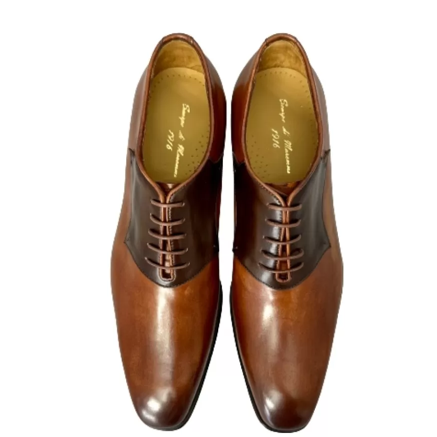 Uomo CAMARRI CALZATURE Scarpe Uomo | Stringata Artigianale Bicolore Sfumata A Mano Cucita Blake