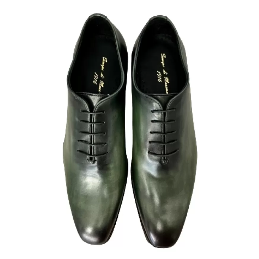Uomo CAMARRI CALZATURE Scarpe Uomo | Stringata Artigianale Cucita Blake Verde Scuro