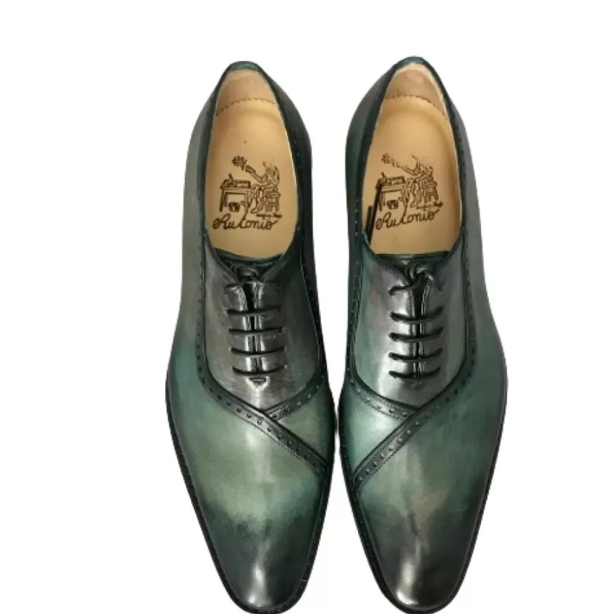 Uomo CAMARRI CALZATURE Scarpe Uomo | Stringata Fatta A Mano Azzurra – Luxury Collection