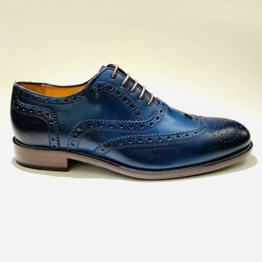 Uomo CAMARRI CALZATURE Scarpe Uomo | Stringata Fondo Cuoio – Duilio Blu Navy