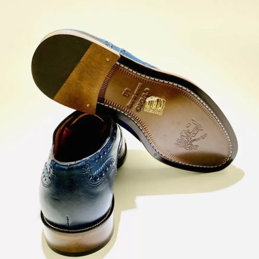 Uomo CAMARRI CALZATURE Scarpe Uomo | Stringata Fondo Cuoio – Duilio Blu Navy