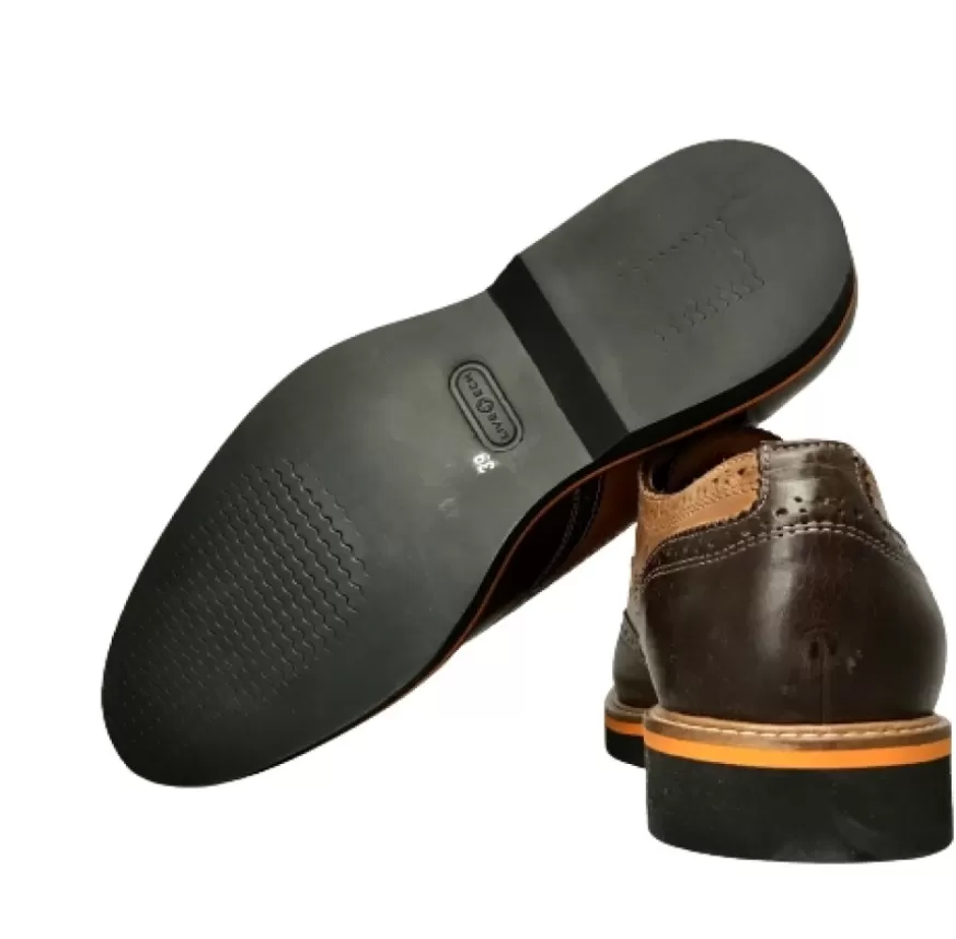 Uomo CAMARRI CALZATURE Scarpe Uomo | Stringata In Pelle Testa Di Moro E Cuoio