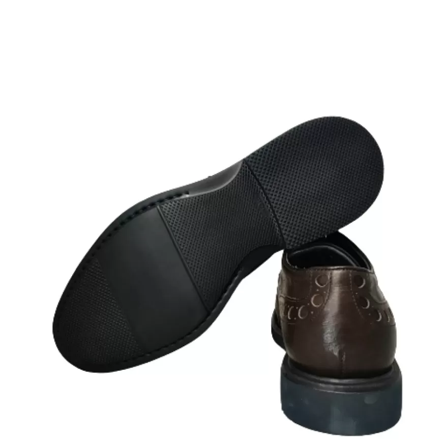 Uomo CAMARRI CALZATURE Scarpe Uomo | Stringata In Pelle Testa Dimoro E Camoscio Blu