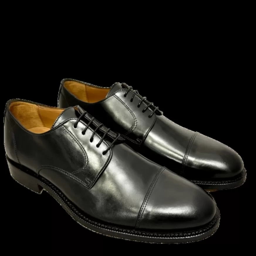 Uomo CAMARRI CALZATURE Scarpe Uomo | Stringata Nera Con Spunterbo Cucita Blake