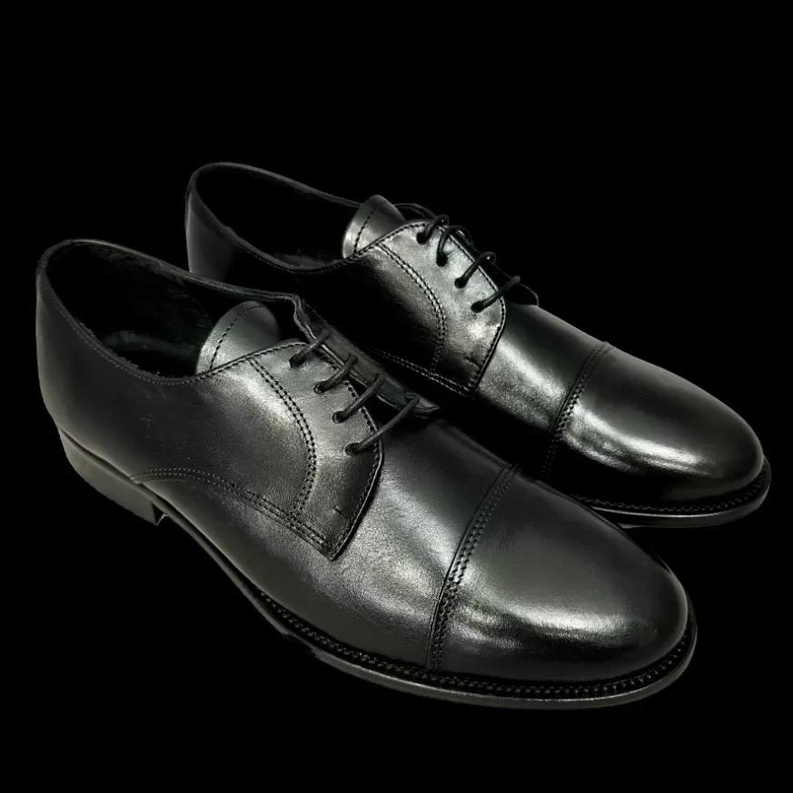 Uomo CAMARRI CALZATURE Scarpe Uomo | Stringata Nera Con Spunterbo Cucita Blake