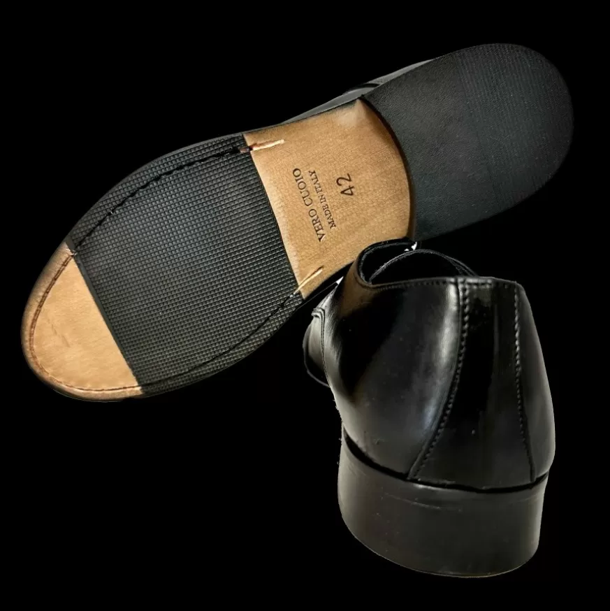 Uomo CAMARRI CALZATURE Scarpe Uomo | Stringata Nera Con Spunterbo Cucita Blake