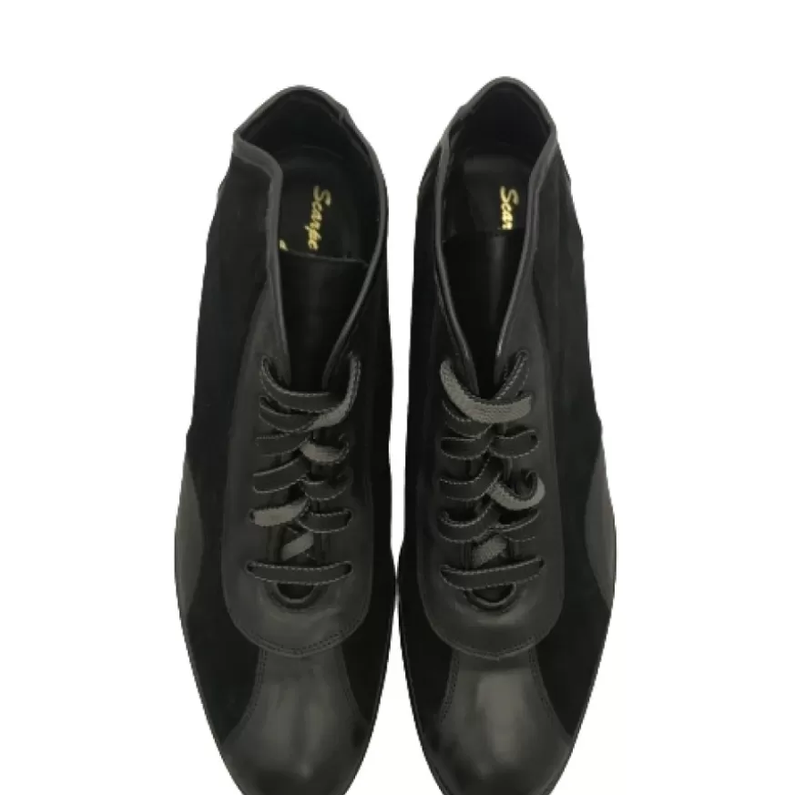 Uomo CAMARRI CALZATURE Scarpe Uomo | Tazio In Pelle E Camoscio Nero